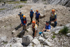 Prüfungsvorbereitungen der Bergwacht München an der Alpspitze