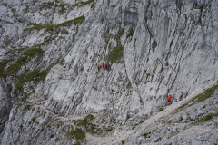Prüfungsvorbereitungen der Bergwacht München an der Alpspitze